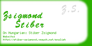 zsigmond stiber business card